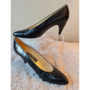 Vintage Evan Picone Black Heels Shoes Made in Spain Size‎ 8 S Secretarycore